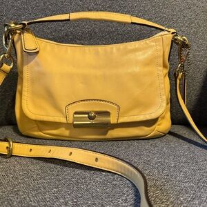 Coach Yellow Leather Shoulder Bag